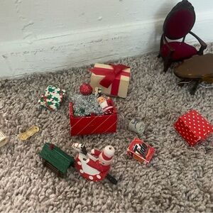 Holiday Red and Green Doll Set with Accessories